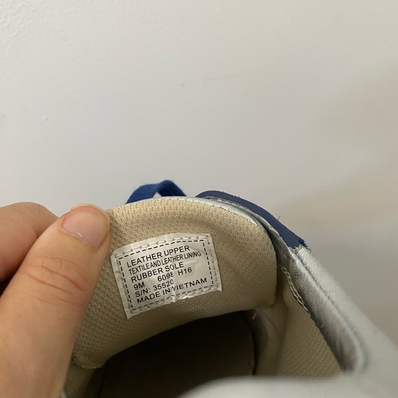 Tory Burch Blue‎ and Silver Sneakers Brielle Size 9 Leather Lace embroidery - Picture 8 of 10